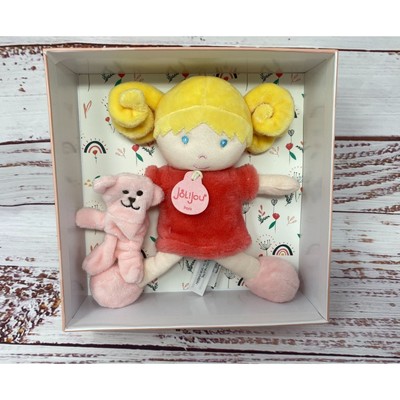 NWT! Doudou et Compagnie Paris Plush ~ JoliJou Demoiselle Corail ~ Doll Toy