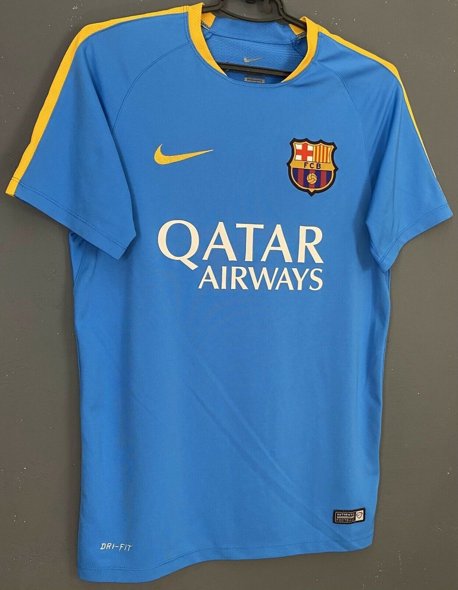 MEN'S NIKE FC BARCELONA 2015/2016 TRAINING SOCCER FOOTBALL SHIRT