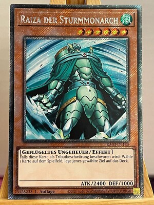 Raiza Der Sturmmonarch RA03-DE180 Platinum Secret Rare Deutsch NM YUGIOH