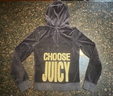 Vintage Y2K Juicy Couture TrackSuit Hoodie  Choose Juicy  Dark Blue/Sparkle/MD