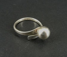 Ring Bead on Band Sterling Silver 925 Wrap RING Size 7 1/2