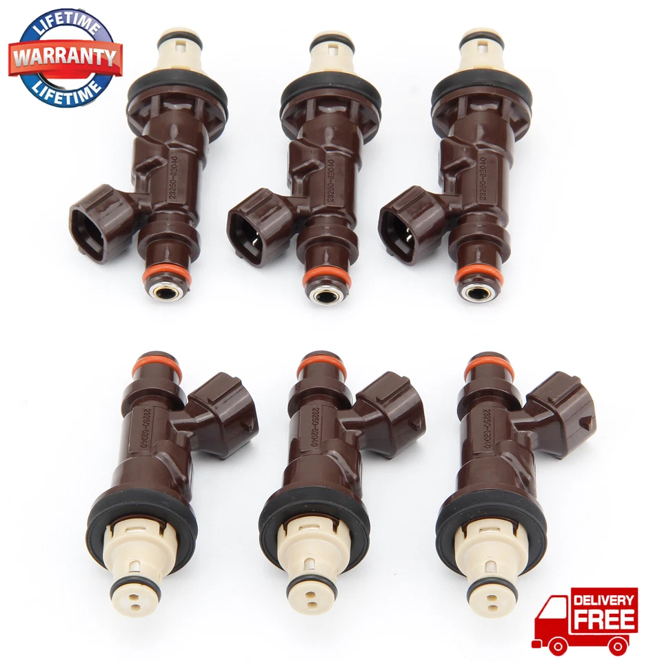 6 PIEZAS INYECTORES DE COMBUSTIBLE DENSO PARA 1999, 2000, 2001, 2002 Toyota 4Runner 3.4L V6 Foto 3 de 4