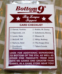 Bottom Of The 9th Dice Hate Me Card Game Big League Support Mini Expansion Ebay