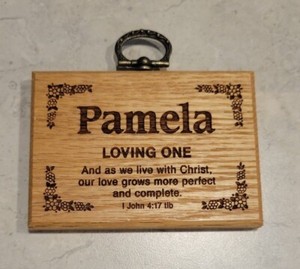 Pamela Name Meaning Wooden Fridge Magnet 