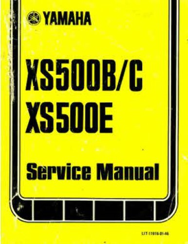 1975-1978 XS500B/C XS500E Yamaha Motorcycle Service Manual - Picture 1 of 1