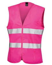 Result Hi Vis Vest R334F Ladies Fitted High Viz Waistcoat Jacket Womens Safety