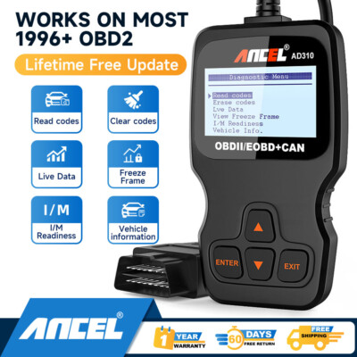 ANCEL AD310 Kfz OBD2 Diagnosegerät Diagnose Tool Fit für peugeot Motorprüfung DE