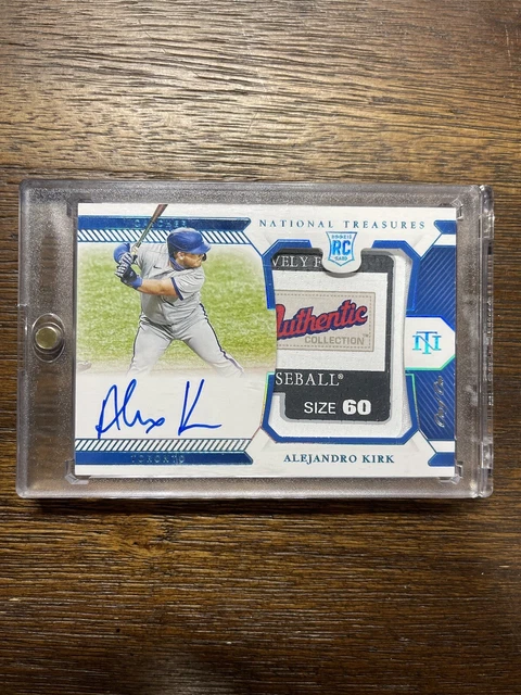 2021 National Treasures Alejandro Kirk RPA Platinum 1/1 Laundry Tag Rookie Auto