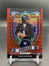 🏈Zach Wilson Red Wave Crusade Prizm Rookie Card 2021 Prizm Draft Picks No.168🔥