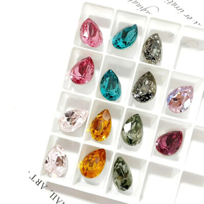 Drop Shape K9 Glass Rhinestones Fancy Stones Crystal Pointed Back Strass Diamond