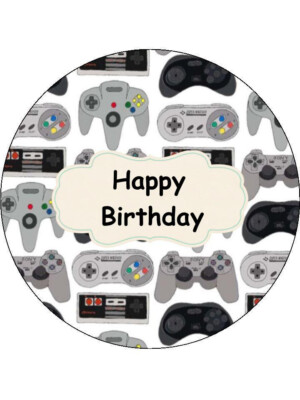 NEU Controller Tortenaufleger Dekoration Party Feier Geburtstag Gamer Spiel Game