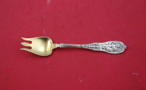 Mythologique by Gorham Sterling Silver Ice Cream Fork Gold Washed Orig 5 1/2"