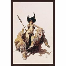 The Huntress by Frank Frazetta Art Print Laminated Poster - 24.5" x 36.5"