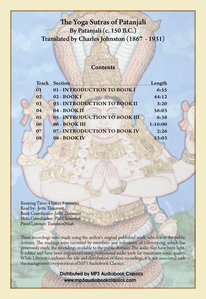 The Yoga Sutras of Patanjali - Unabridged MP3 CD Audiobook in DVD case - Image 3 of 4