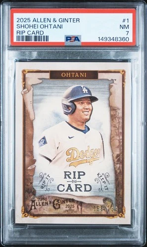 2025 ALLEN & GINTER RIP CARDS #1 SHOHEI OHTANI 165/199 PSA 7