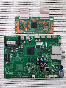 Mainboard 17MB100 + T-Con + Kabel aus Telefunken L48U300N4CW TV.