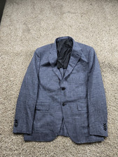 Ermenegildo Zegna Crossover Milano Easy Blazer 38R US Blue Wool Linen Blend