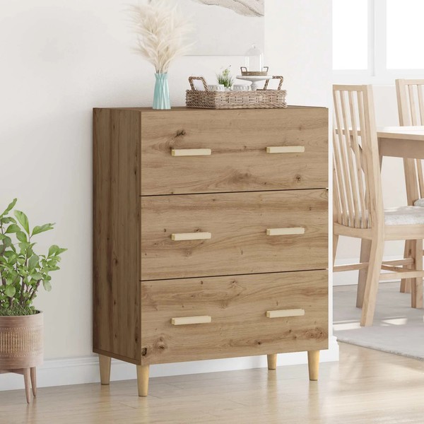 Sideboard Artisan-Eiche 69,5 X 34 X 90 Cm Holzwerkstoff Kommode-image