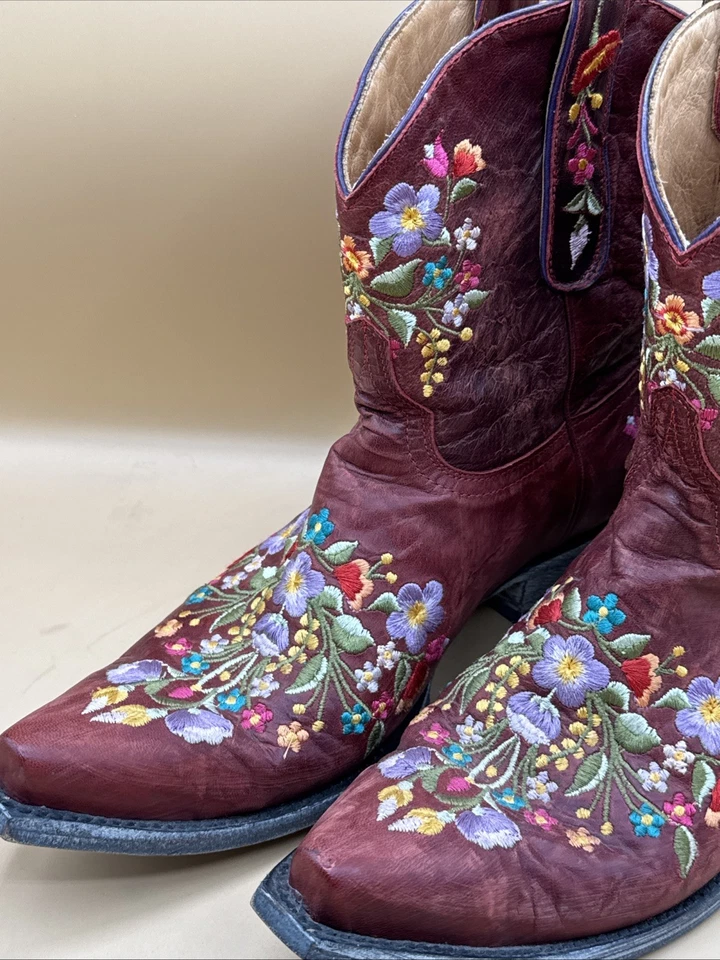 Old Gringo Sora Botas Marrón Floral Bordado Western Talla 11B Mujer’s Vaquera Foto 2 de 4