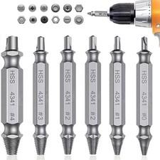 Damaged Screw Extractor Set Stripped Bolt Remover HSS Drill Bit Easy Out Kit UK