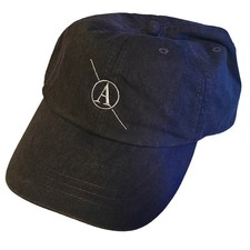 NEW Adams Cool Crown "A" Gray Baseball Cap Slide Adjustable Leather Strap
