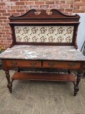 Antique Wash Stand. Marble and Tiles. Excellent Condition.