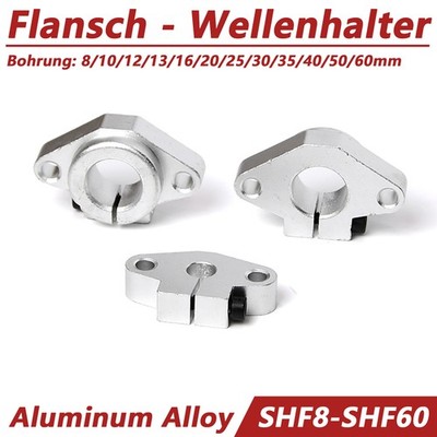 Flansch - Wellenhalter SHF 8 10 12 16 20 25 30-60mm Linearlager Linearführung