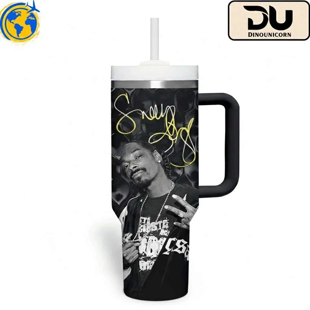 West Coast Hip Hop Legend Inspired Handle Tumbler Cup 40oz
