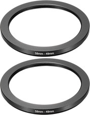 Step down Ring Adapter 58Mm to 49Mm, 2 Pcs Filter Step-Down Rings Camera Lens Fi