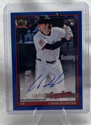 2026 Topps Series 2-Chase DeLauter- RC 1991 75th Anniversary Blue Auto #/150