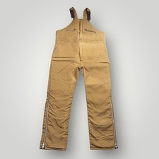 Key Imperial Insulated Overalls Mens X-Large Long Brown Quilted Canvas Made USA