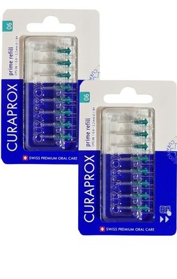 2x Curaprox Interdentalbürsten CPS 06 türkis - Prime refill (0,6mm - 2,2mm) 