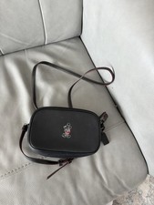 Disney x Coach Leather Crossbody Bag Black With Mickey Mouse Few Scuff Marks