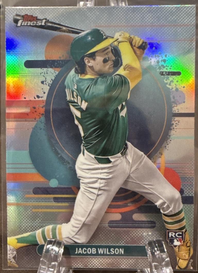 2025 Topps Finest #109 Jacob Wilson UnCommon Refractor RC Athletics