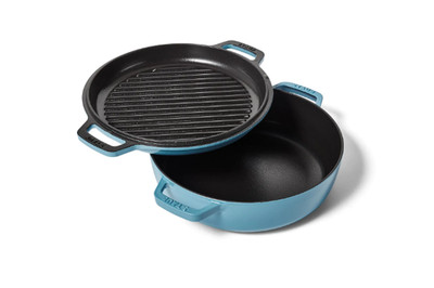 Staub Braise and Grill, 3.5 qt. Exclusive Color: French Blue - NEW