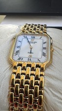 VINTAGE 18k Gold Electroplated Raymond Weil watch Fidelio Men 4704 w/ Box A200