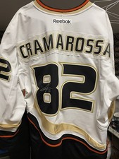 2013 JOSEPH CRAMAROSSA Game Worn Jersey SIGNED AUTO ANAHEIM DUCKS 20th