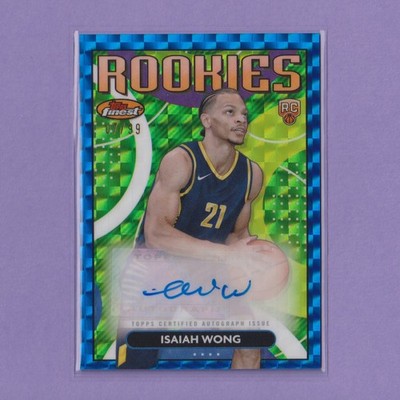 2023-24 Topps Finest AUTO Refractor Blue Geometric #RFA-IW Isaiah Wong RC SN /99