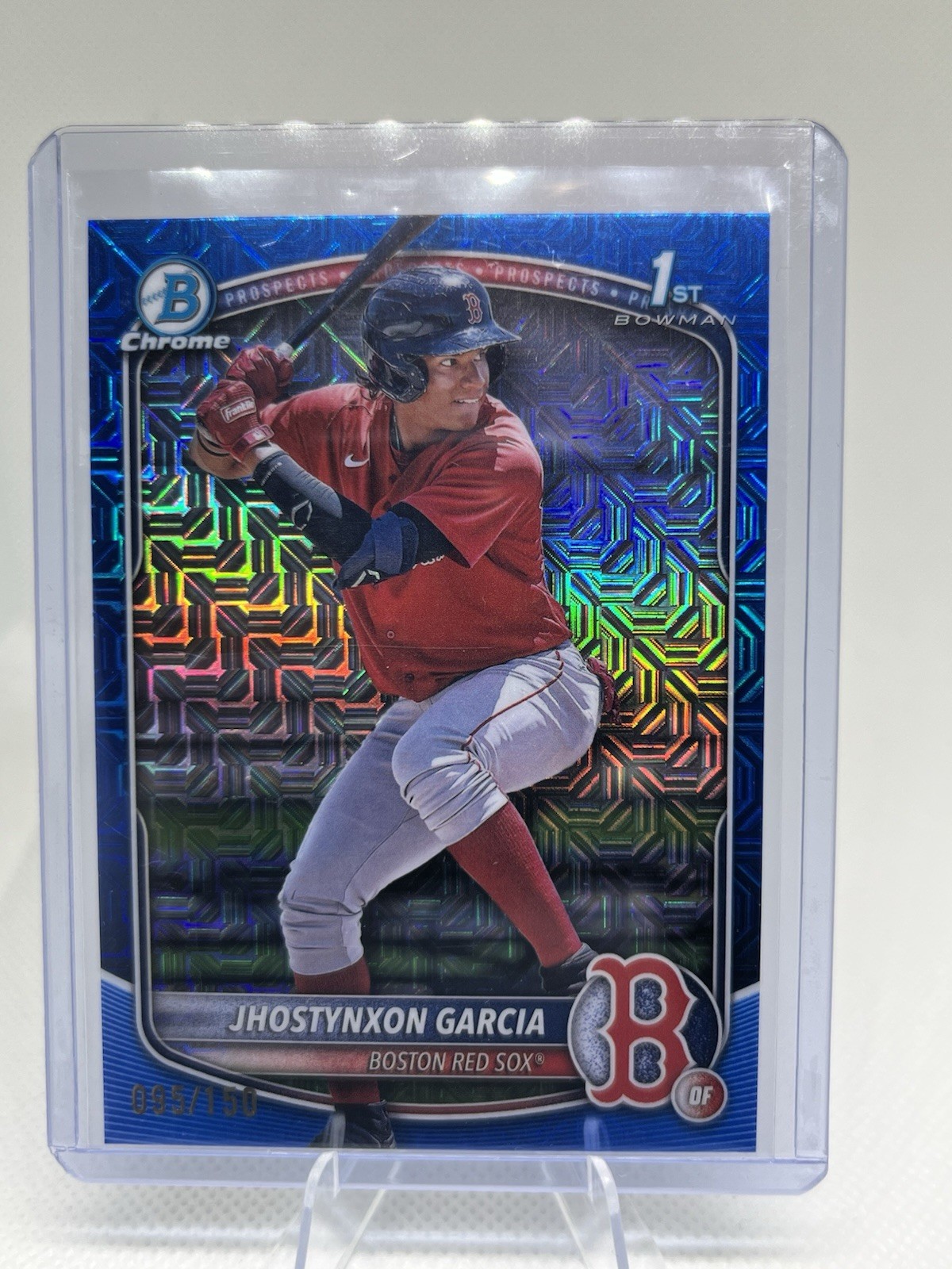 2025 Bowman #BCP-43 Jhostynxon Garcia Chrome Prospects Mojo Blue Refractor #/150