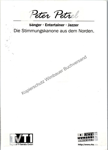 Original Autogramm Peter Petrel  /// Autogramm Autograph signiert signed  350456 - Bild 2 von 2