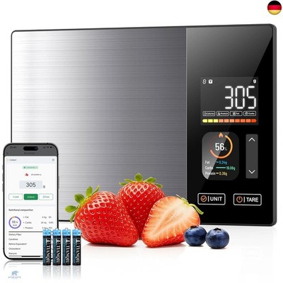 Smart Küchenwaage Kalorienzählung Ernährung Lebensmittelwaage mit kostenloser Ap