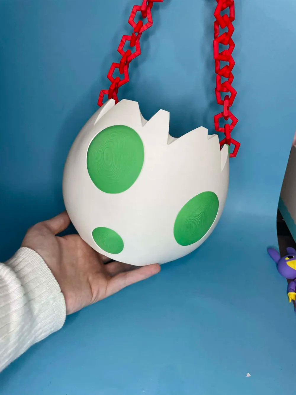 Seau à popcorn œuf dinosaure 3 litres, objet déco haut de gamme