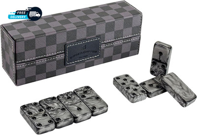 Dominos Set for Adluts Double 6 Jumbo Domino Set 28 Thick Marbleized