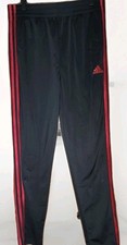 Official Adidas Brand Boy's Black Red Moisture Wicking Sweatpants Size XL 18/20