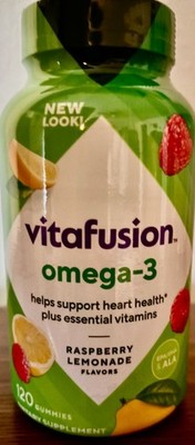 Vitafusion Omega-3 Raspberry Lemonade Flavors 120 Gummies  11/2026