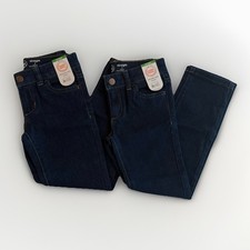 Wonder Nation Denim Jeans Girls 6 Blue Dark Wash Straight Lot of 2 NEW