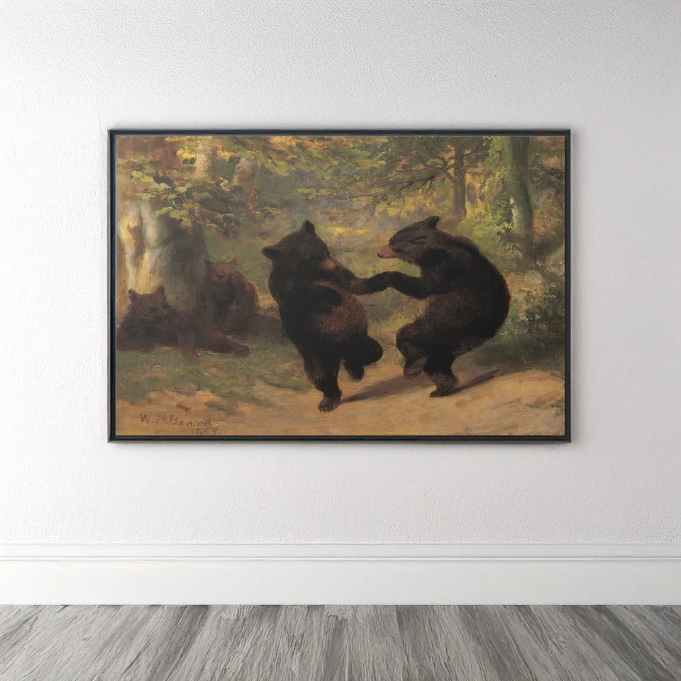 Arte de pared en lienzo/póster para barba Dancing Bears de William Holbrook Foto 2 de 2