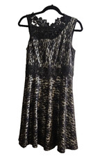 One By Eight Womens Black Lace Sequin Formal Cocktail Dress Size 4