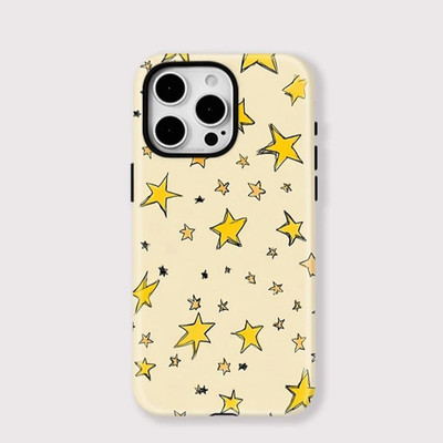 Golden Star Pattern Tough Case für iPhone 17 16 15 14 13 12 11 Pro Max Air
