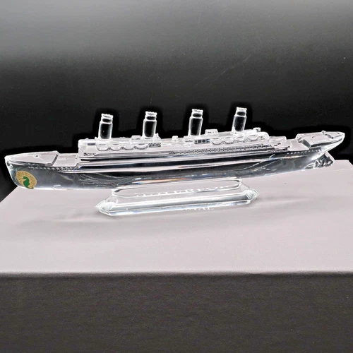 Waterford Crystal 104820 Vintage Steam Ship Ocean Liner Titanic 11" W/ Box